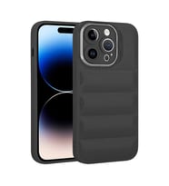 iPhone 14 Pro Kılıf Kamera Korumalı Parlak Airbag'li Galya Kılıf (Siyah)