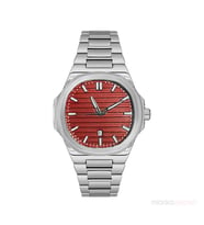 Markasepeti Patek Model Geometrik Tasarım Lüks Kol Saati (Bordo)