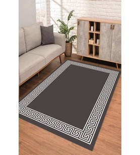 Dijital Kaymaz Taban Yıkanabilir Renkli Salon Halısı Mutfak Halısı Yolluk ND-SD-529 (Gri)
