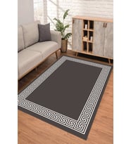 Dijital Kaymaz Taban Yıkanabilir Renkli Salon Halısı Mutfak Halısı Yolluk ND-SD-529 (Gri)