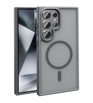 Galaxy S25 Ultra Kılıf Magsafe Şarj Özellikli Mat Arka Yüzey Zore Sio Kapak (Gri)
