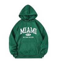 Miami Baskılı Oversize Sweatshirt (Yeşil)