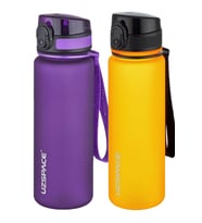Uzspace 2'li Tritan Matara Seti 500 ml 14 Farklı Renk Seçeneği FiftyFifty (Mor-Turuncu)