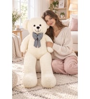 140 Cm Sevimli Pelüş Ayıcık (Krem)