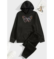 Unisex Butterfly Eşofman Takımı (Siyah)