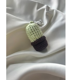 Amigurumi Kaktüs Anahtarlık (Yeşil)
