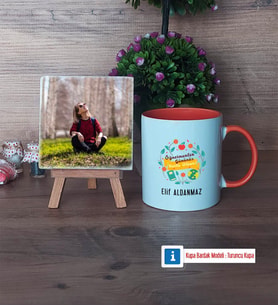 Öğretmenler Günü Hediyesi Fotoğraflı Dekoratif Taş, Kupa Bardak Beyaz Hediye (Model 13)