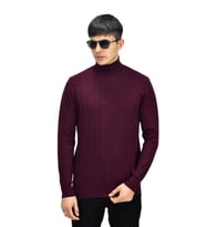 Erkek Spor Balıkçı Yaka Kazak R22507 BGL-ST03177 (Bordo)