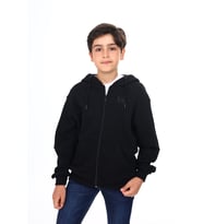 Toontoy Erkek Çocuk Baskılı Hırka (Siyah)