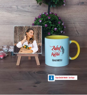 Zabıt Katibi Fotoğraflı Dekoratif Taş, Kupa Bardak Beyaz Hediye (Model 7)