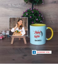 Zabıt Katibi Fotoğraflı Dekoratif Taş, Kupa Bardak Beyaz Hediye (Model 7)