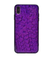iPhone XS Max Mermer Desenli Pane Kılıf (Mor)