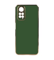 Xiaomi Redmi Note 11S Global Kılıf Bark Kenarları Altın Renk (Koyu Yeşil)