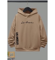 Los Angles Baskılı Erkek - Kız Çocuk Rahat Kalıp Sweatshirt (Bej)