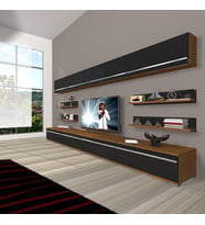 Decoraktiv Eko 360Y Mdf Tv Ünitesi Tv Sehpası (Siyah - Ceviz)