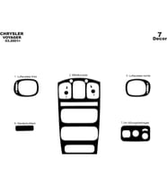 Meriç® Chrysler Voyager Ön Torpido Kaplama Maun 7 Parça 2001-2007 (Piano Black)