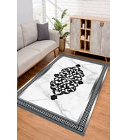 Dijital Kaymaz Taban Yıkanabilir Renkli Salon Halısı Mutfak Halısı Yolluk ND-SD-670 (Gri)