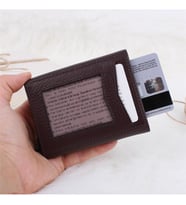 Legend Leather Erkek Bordo Hakiki Deri Mekanizmalı Cüzdan/Kartlık (Kahverengi)