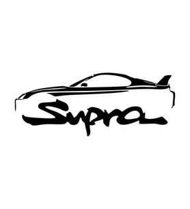 Supra Araba Sticker siyah 17x7 CM (Siyah)