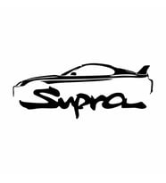 Supra Araba Sticker siyah 17x7 CM (Siyah)