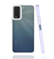 Vivo Y11S Kılıf Zore Mima Kenarları Renkli Silikon Kılıf (Lila)