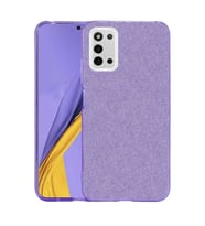 Samsung Galaxy A03S Kılıf Simli Parlak Shining Kapak (Mor)