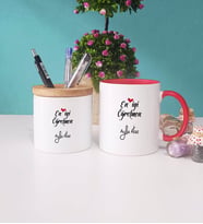 En İyi Öğretmen Kupa Bardak Lacivert ve Kalemlik (Model 8)