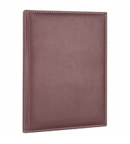 DERİ KAPAK DEFTER AJANDA TARİHSİZ DÜZ 17X24 CM (Bordo)