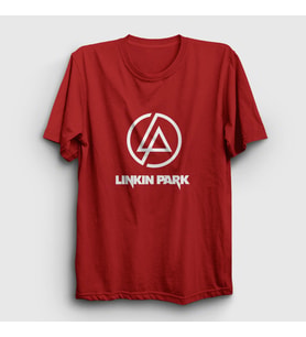 Presmono Unisex Sarı Logo Linkin Park T-Shirt 97598tt (Kırmızı)