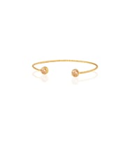 Kadir Jewellery 22 Ayar Altın Kaplama El İşçiliği Zirkon Taşlı Kadın Charm Bileklik (Turuncu)