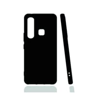 Infinix Hot 8 Kılıf Kamera Korumalı Silikon Rubber Arka Kapak (Siyah)