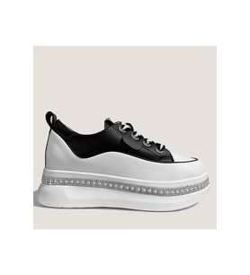 Guja 24k308-1 Kadın Taşlı Sneaker Ayakkabı (Siyah)