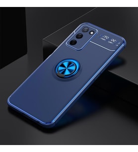 Oppo A55 5G Kılıf Yüzüklü Magnetli Ravel Case (Mavi)