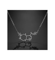 Mutluluk Hormonu Serotonin Model Altın Kaplama Gümüş Kolye (Gümüş)