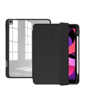 Apple iPad 8. Nesil 10.2 Kılıf Kalem Bölmeli Şeffaf Case A2270 A2428 A2429 A2430 (Siyah)