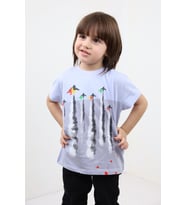 Toontoy Erkek Çocuk Baskılı Tişört (Mavi)