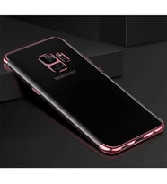 Samsung Galaxy J6 İnce Köşeleri Renkli Şeffaf Kaliteli Kılıf (Rose)