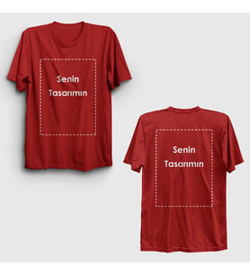 Presmono Unisex Sarı Kendin Tasarla Kişiye Özel Sırt Baskılı T-Shirt 519340tt (Kırmızı)