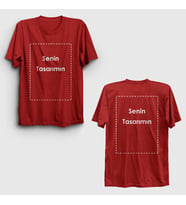 Presmono Unisex Sarı Kendin Tasarla Kişiye Özel Sırt Baskılı T-Shirt 519340tt (Kırmızı)