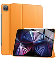Apple iPad Pro 11 3. Nesil 2021 Kılıf PU Deri Smart Standlı Case A2377 A2459 A23 (Turuncu)