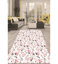 Dijital Kaymaz Taban Yıkanabilir Modern Renkli Salon Halısı Mutfak Halısı Yolluk ND-HT-449 (Pembe)