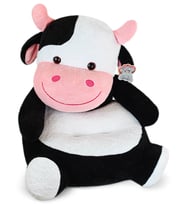 Özgüner Oyuncak İnek Peluş Bebek Çocuk Koltuğu (Siyah - Beyaz - Ten)