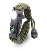 Paracord Kamp Bileklik Hayatta Kalma Bilekliği (Yeşil)