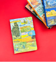 Van Gogh Kolaj Tasarımlı Mıknatıs Kapaklı Defter BM-1209 (Mavi)