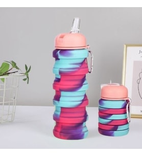 Li·vava Si·li·kon Katlanabi·li·r Suluk, Mavi·, 23x7 (Pembe)
