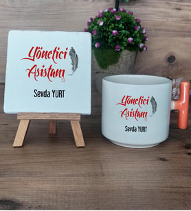 Yönetici Asistanı Hediye Seti Kupa Bardak T Kulplu ve Dekoratif Taş Kişiye Özel Hediye (Model 7)