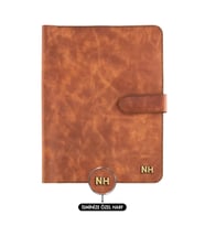 Twingold Kişiye Özel %100 Deri Rainbow iPad Organizer 7.9" Fuşya (Turuncu)