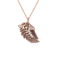 ELLİE DÖVMELİ GÜMÜŞ KOLYE (Rose)