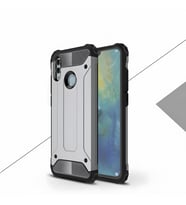 Huawei P Smart 2019 Kılıf Crash Zırh Silikon Kılıf (Gri)