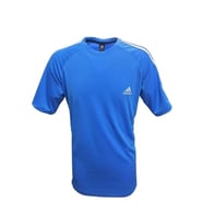 Adidas 2373 Erkek Sereno Mensh Kısa Kol Şeritli T-shirt - Beyaz - ST00521-Beyaz-XL (Mavi)